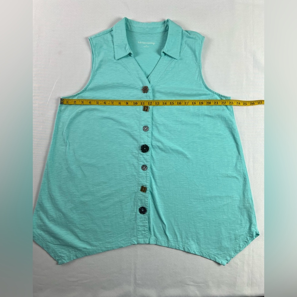 Soft Surroundings Danielle Shark Bite Turquoise T… - image 7